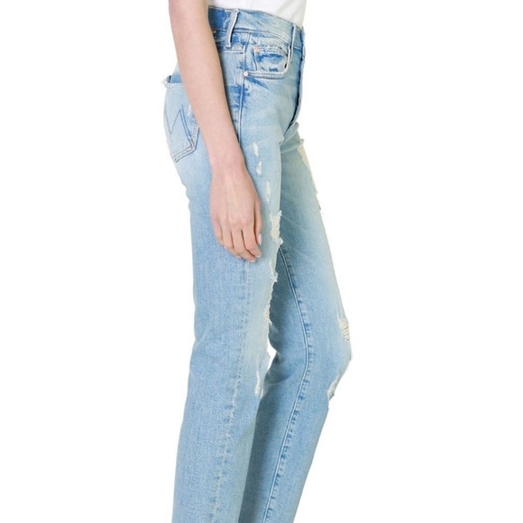 Mother Denim The Trickster Ankle Straight Leg Jean in An Icy Confession Size 26 - Picture 11 of 14